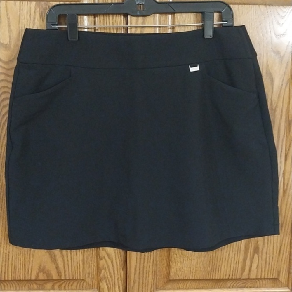 Greg Norman Women's Size Large‎ Play Dry Skort Shorts Black Pull-Up Tennis Golf